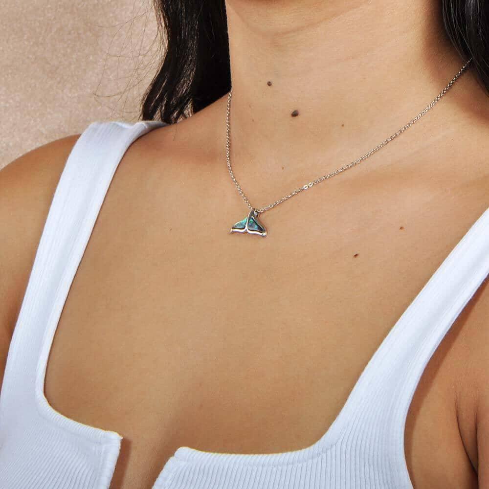 Abalone Whale Tail Pendant Pendant Island by Koa Nani 
