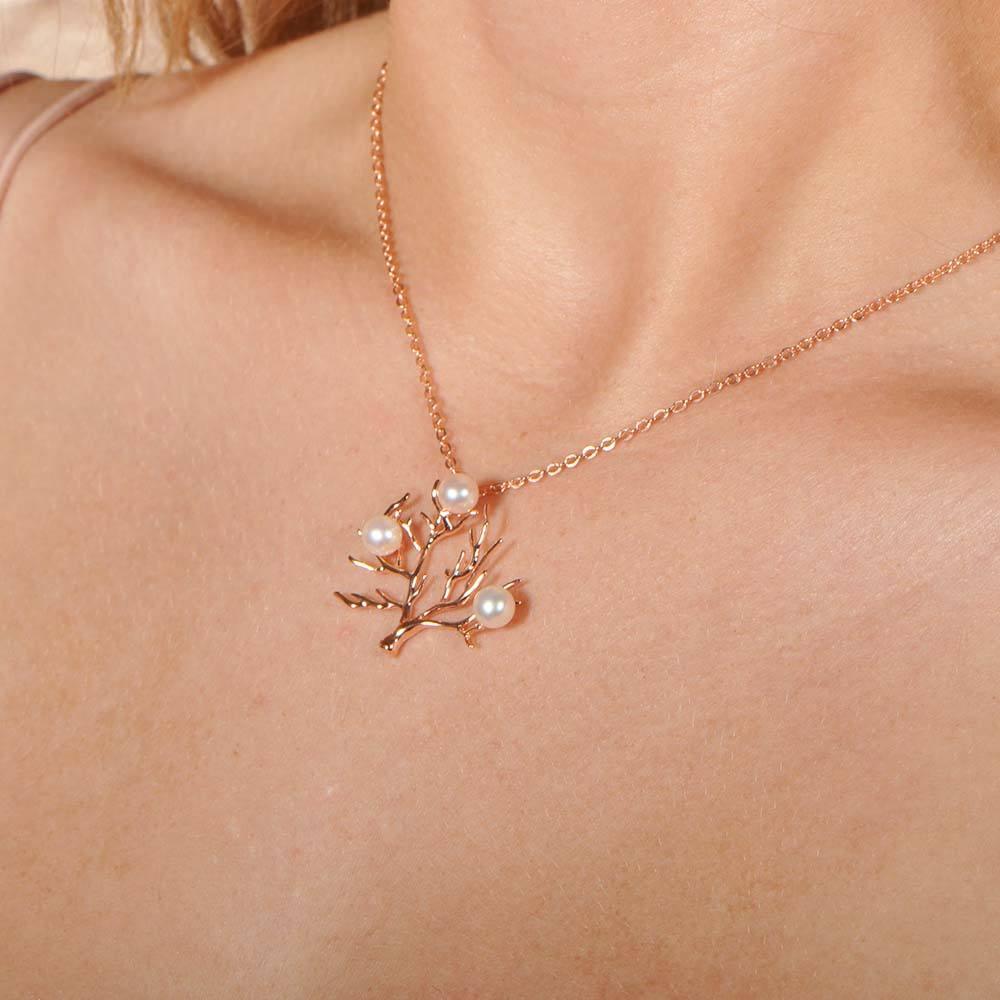 Akoya Pearl Coral Pendant Pendant Island by Koa Nani 