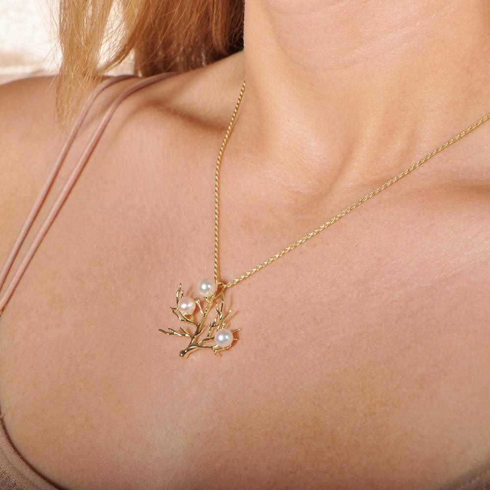 Akoya Pearl Coral Pendant Pendant Island by Koa Nani 