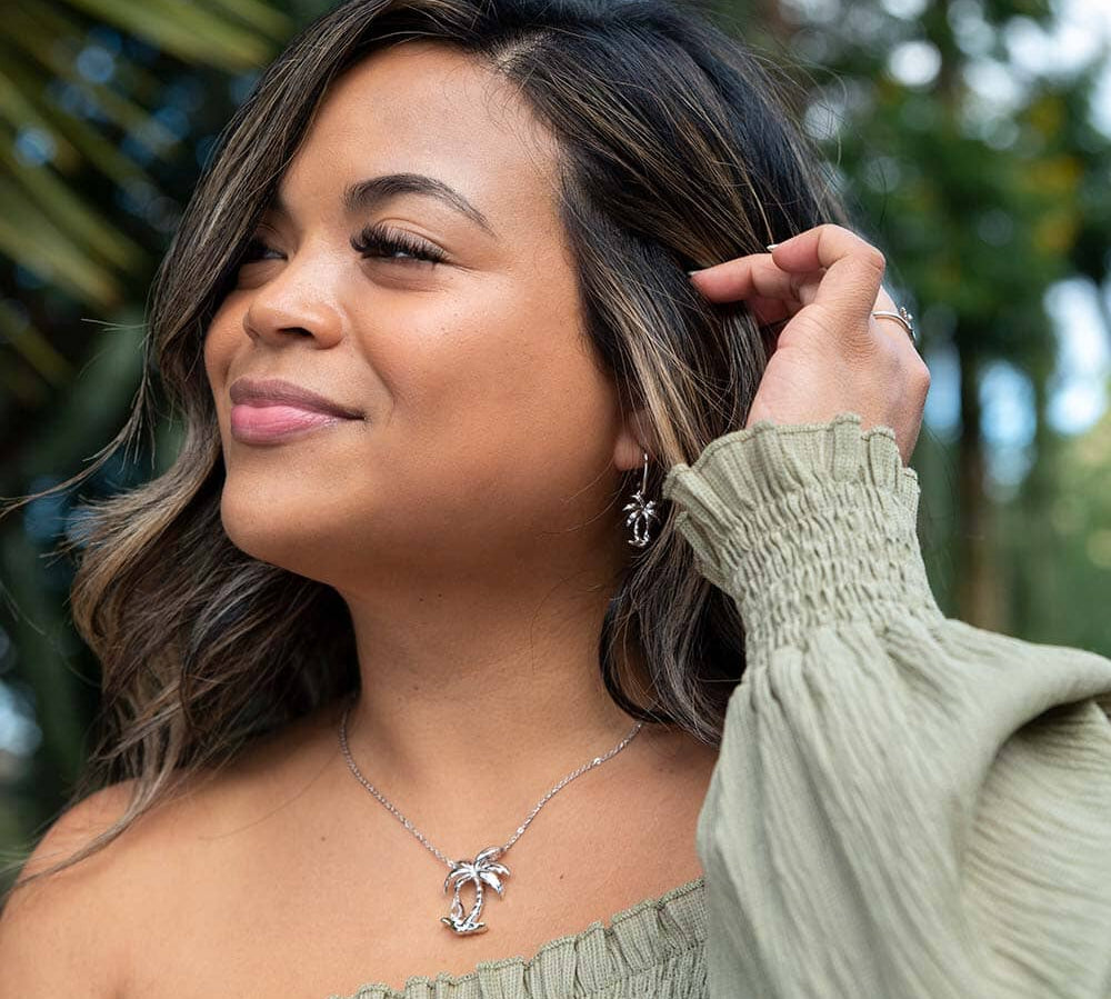 Beachside Palm Tree Earrings Earrings Island by Koa Nani 