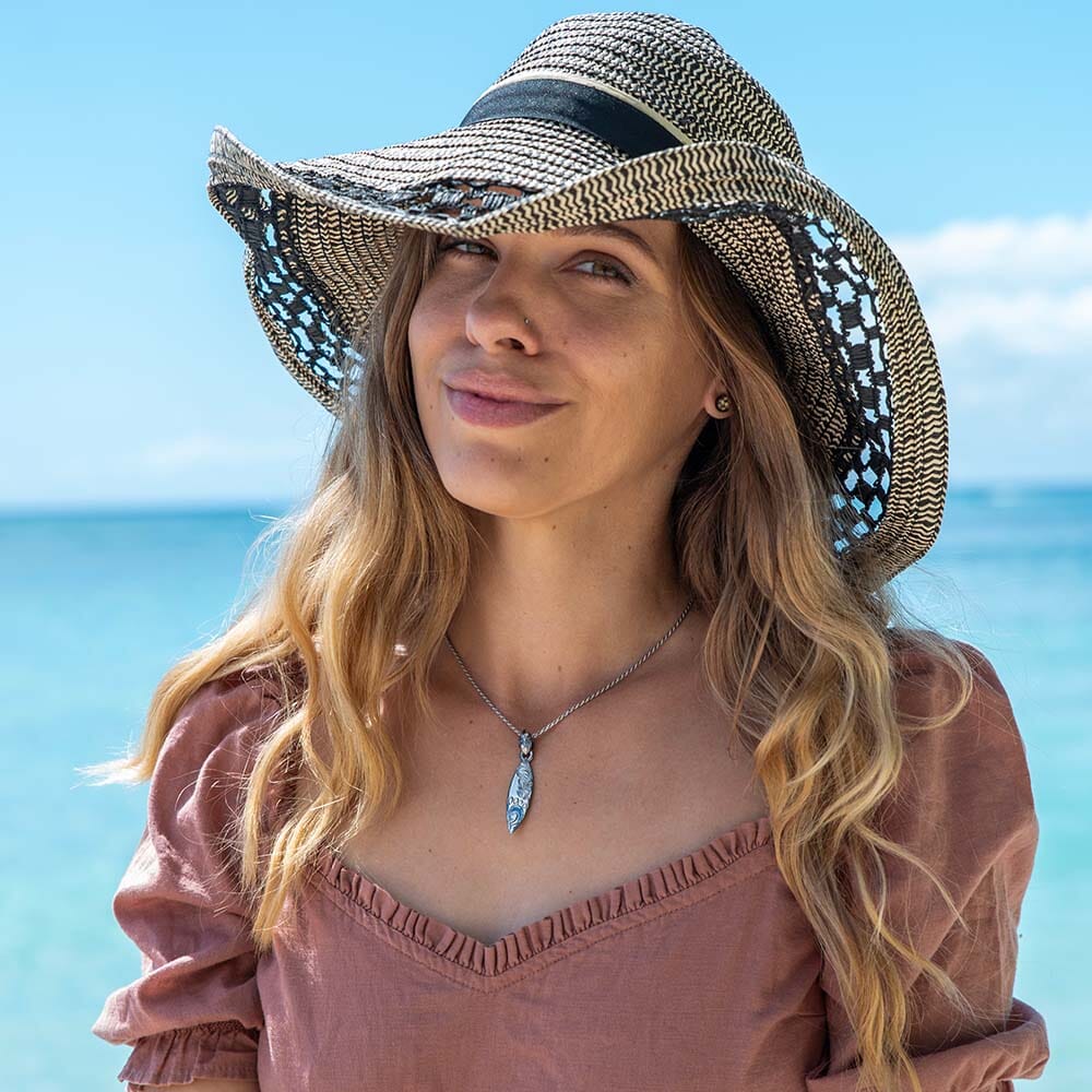 Black Barefoot Surfboard Pendant Pendant Island by Koa Nani 