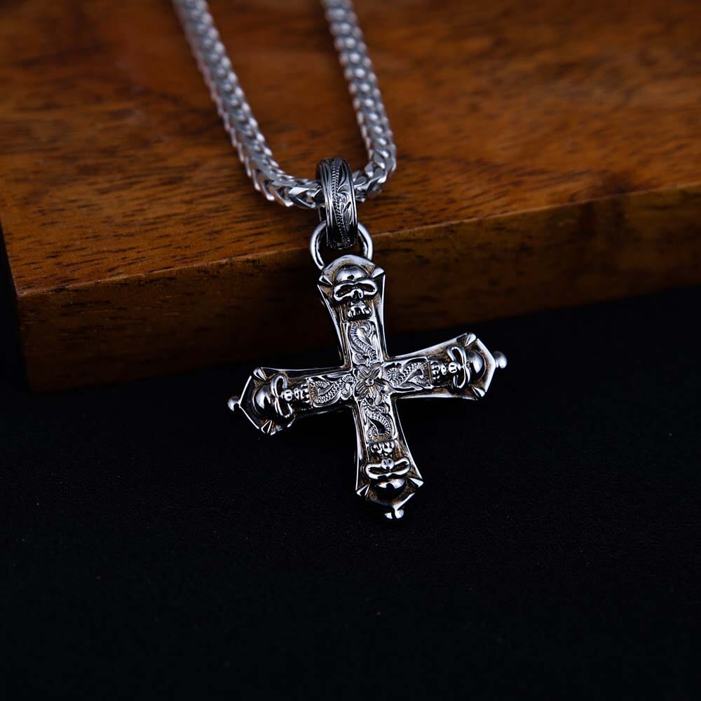 Black Constantine's Skull Cross Pendant Pendant Island by Koa Nani 