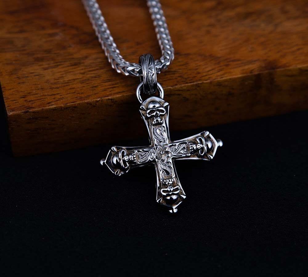 Black Constantine's Skull Cross Pendant Pendant Island by Koa Nani 