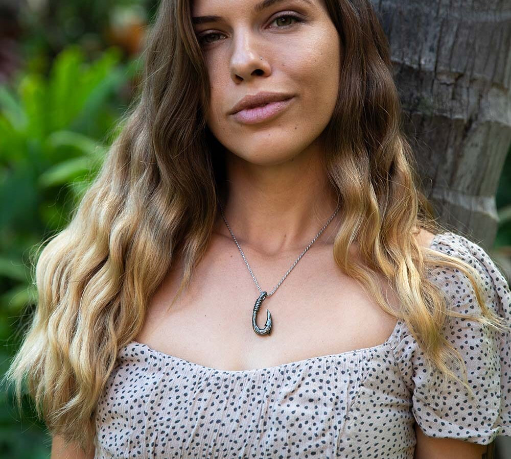 Black Fishhook Pendant Pendant Island by Koa Nani 