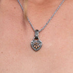 Black Fleur-de-Lis Heart Pendant Pendant Island by Koa Nani 