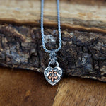 Black Fleur-de-Lis Heart Pendant Pendant Island by Koa Nani 
