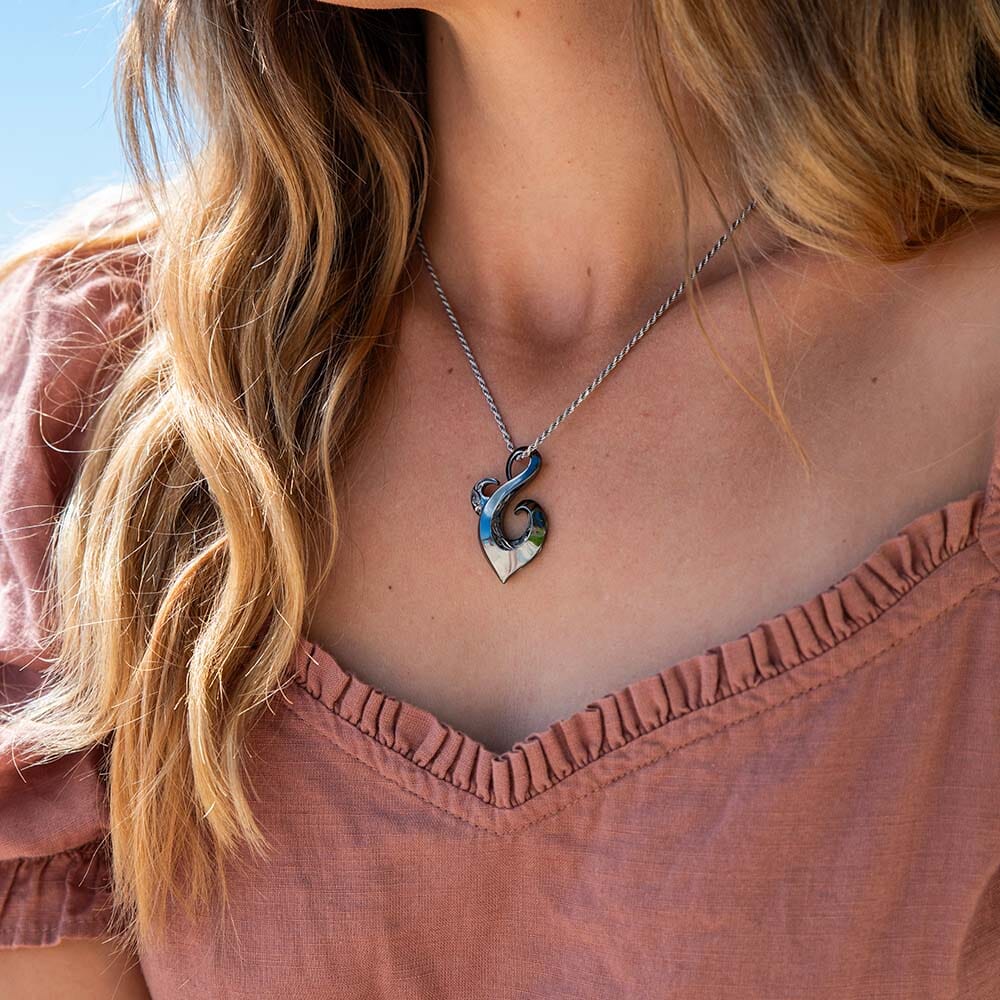 Black Serpent Hook Pendant Pendant Island by Koa Nani 