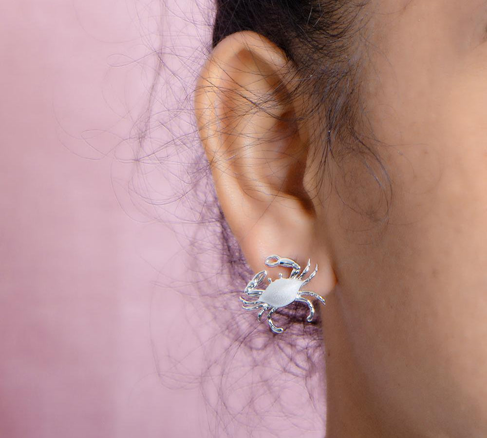 Chesapeake Blue Crab Stud Earrings Earrings Island by Koa Nani 