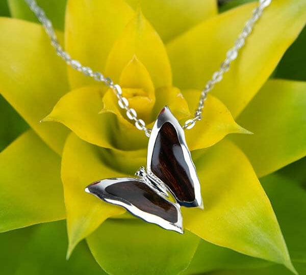 Cocobolo Butterfly Pendant Pendant Island by Koa Nani 