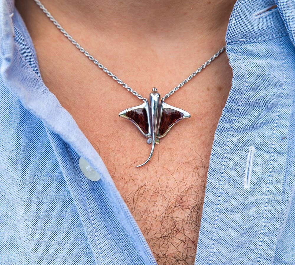 Cocobolo Eagle Ray Pendant Pendant Island by Koa Nani 