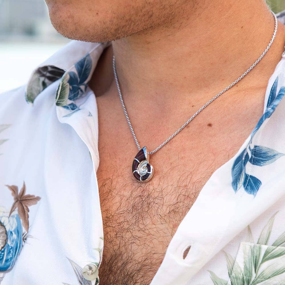 Cocobolo Nautilus Shell Pendant Pendant Island by Koa Nani 