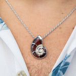 Cocobolo Nautilus Shell Pendant Pendant Island by Koa Nani 