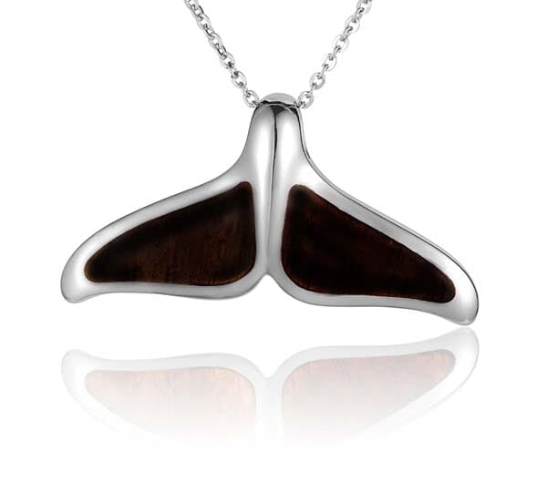 Cocobolo Whale Tail Pendant Pendant Island by Koa Nani Large 