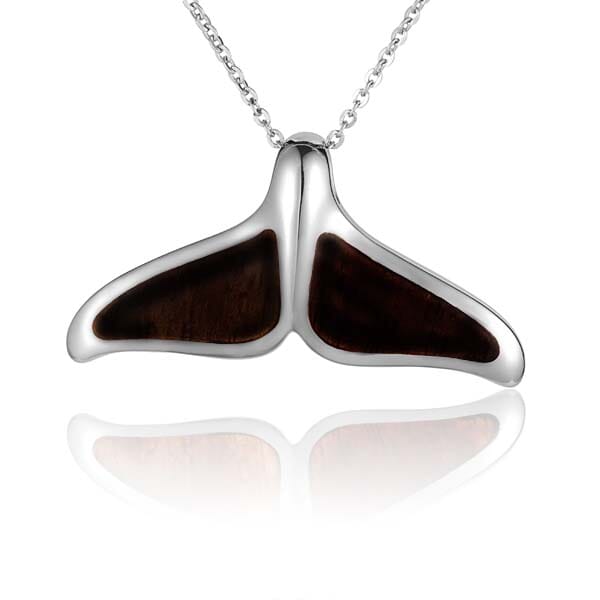 Cocobolo Whale Tail Pendant Pendant Island by Koa Nani Large 