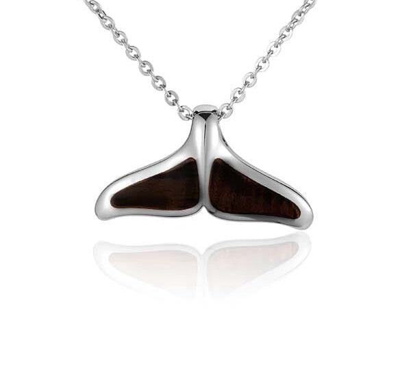 Cocobolo Whale Tail Pendant Pendant Island by Koa Nani Small 