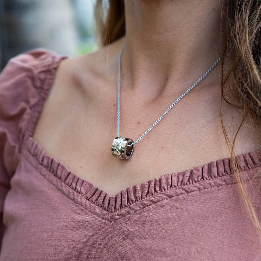 Dark Ocean Barrel Pendant Pendant Island by Koa Nani 