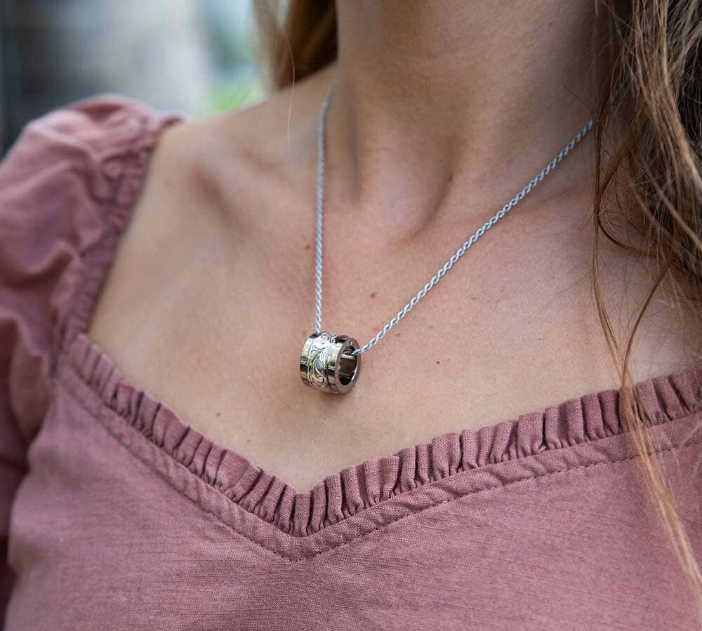 Dark Ocean Barrel Pendant Pendant Island by Koa Nani 