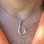 Engraved Fishhook Pendant Pendant Island by Koa Nani 