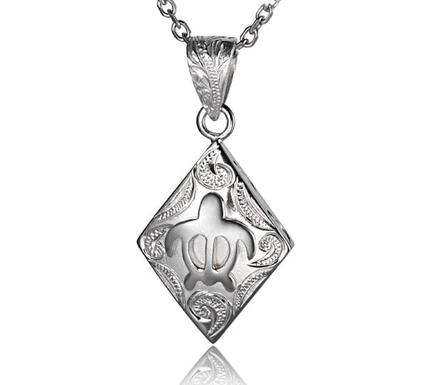 Engraved Honu Rhombus Pendant Pendant Island by Koa Nani 