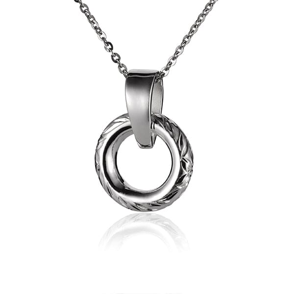 Engraved Infinity Pendant Pendant Island by Koa Nani White Gold 