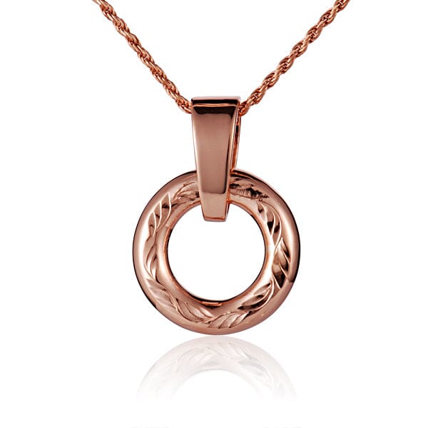 Engraved Infinity Pendant Pendant Island by Koa Nani Rose Gold 