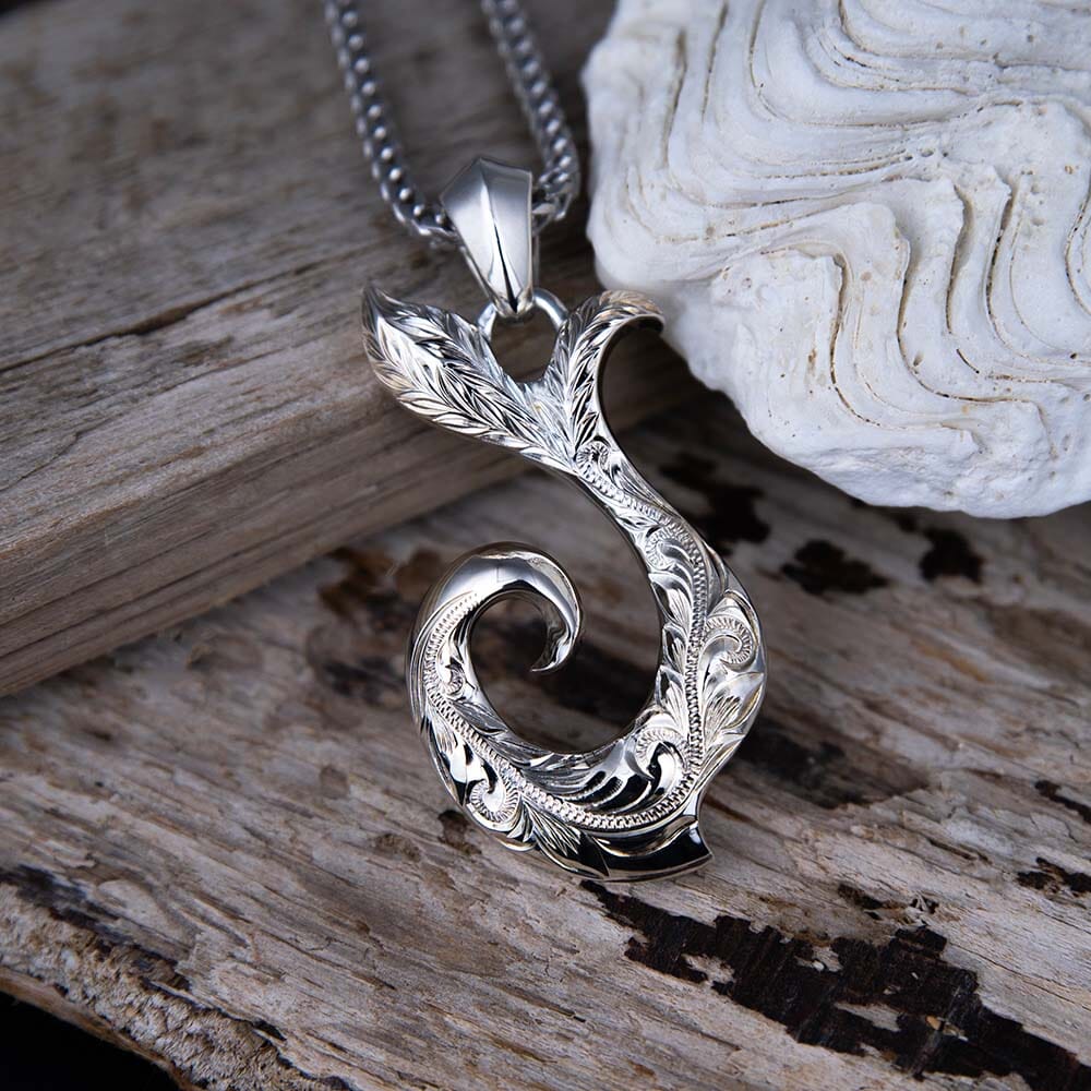 Gaia's Fishhook Pendant Pendant Island by Koa Nani 