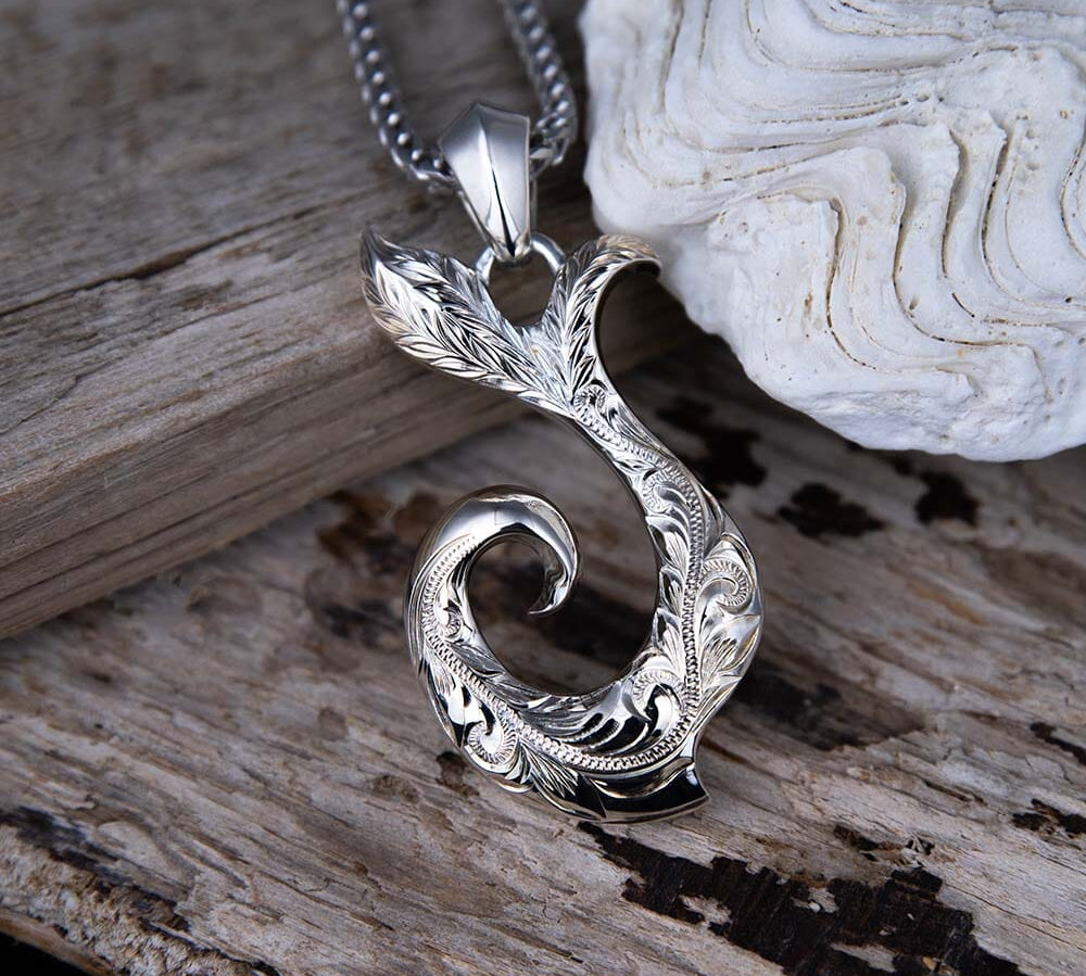 Gaia's Fishhook Pendant Pendant Island by Koa Nani 