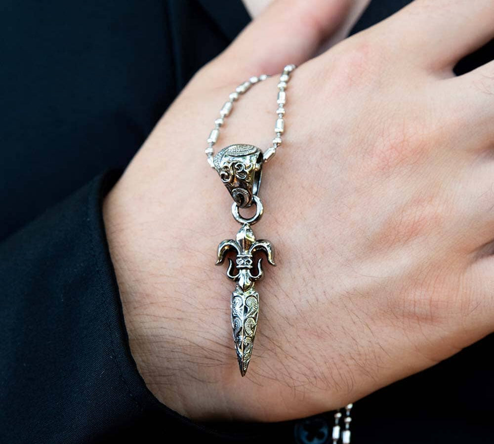 Gothic Black Dagger Pendant Pendant Island by Koa Nani 