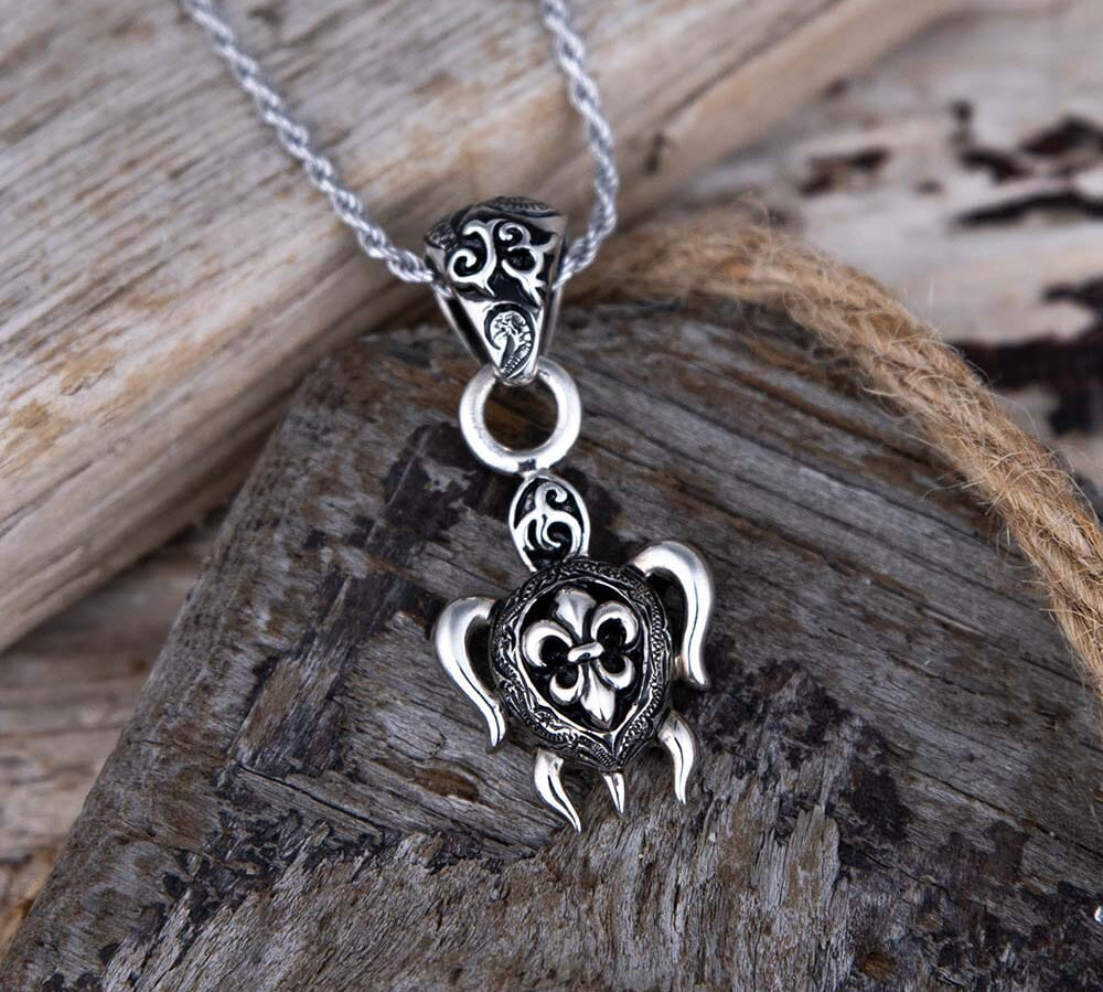 Gothic Sea Turtle Pendant Pendant Island by Koa Nani 