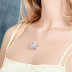 The picture shows a 925 sterling silver sea turtle hatchling pendant.