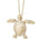 The picture shows a 14K yellow gold Hawaii Kai sea turtle pendant with diamonds.