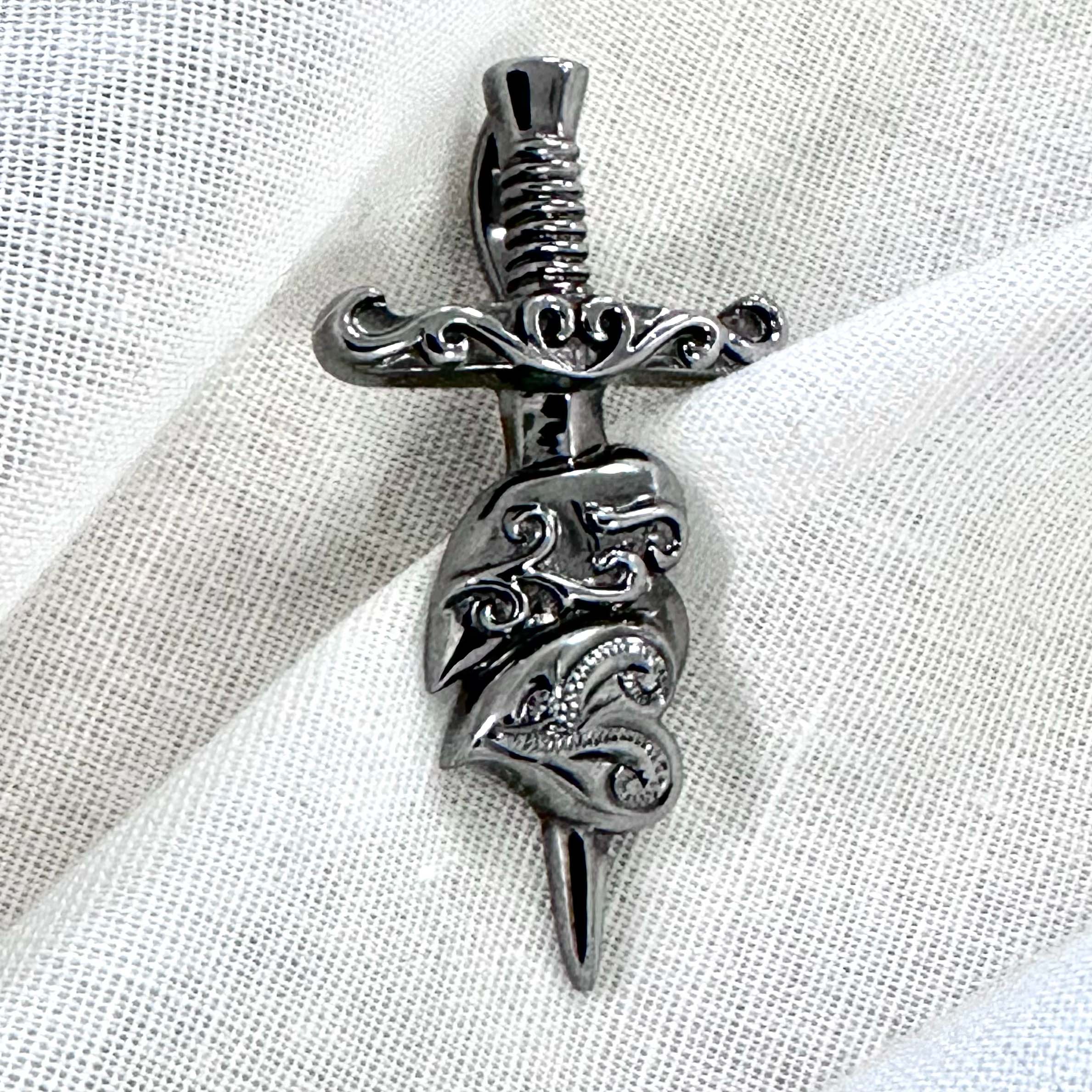 Heart Dagger Pendant Pendant Island by Koa Nani 