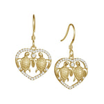 Honu Aloha Heart Earrings Earrings Island by Koa Nani Yellow Gold 