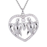 Honu Aloha Heart Pendant Pendant Island by Koa Nani 