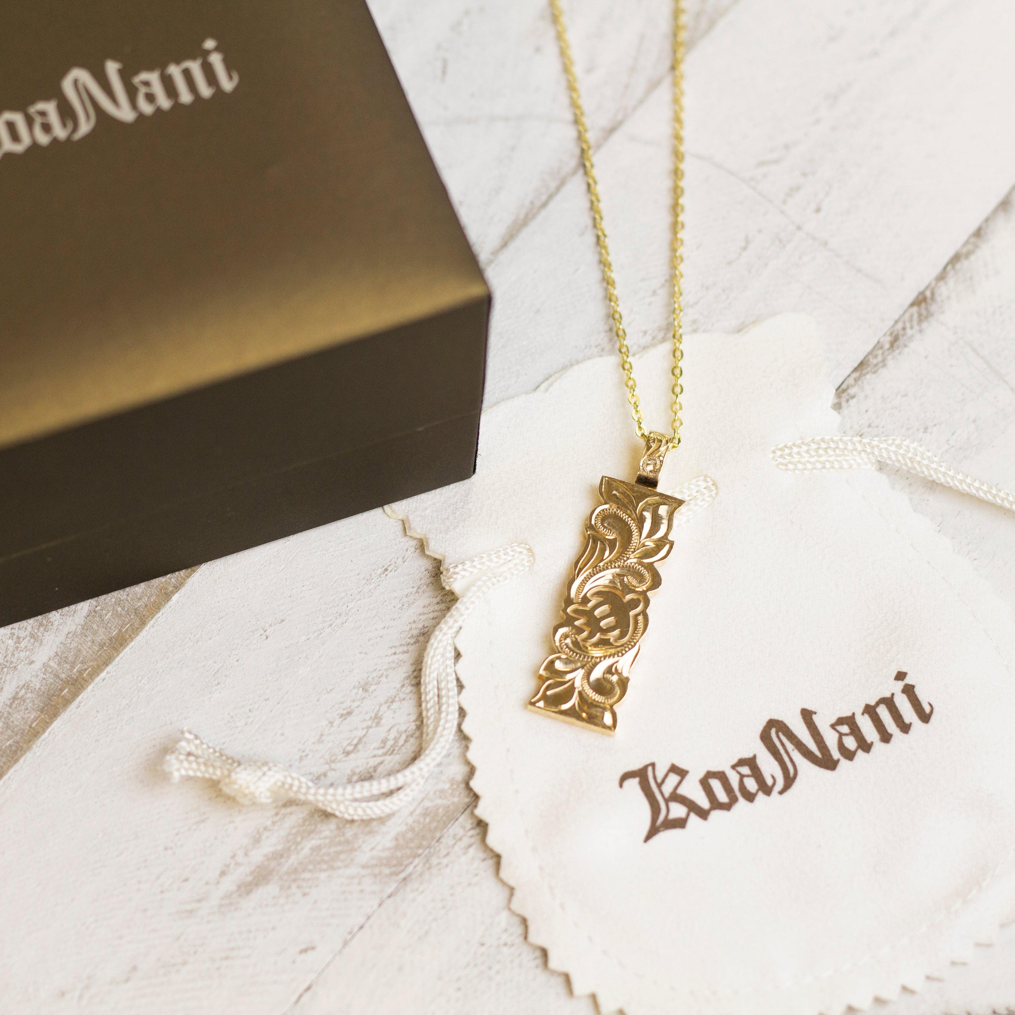 Honu Scroll Bar Pendant Pendant Island by Koa Nani 