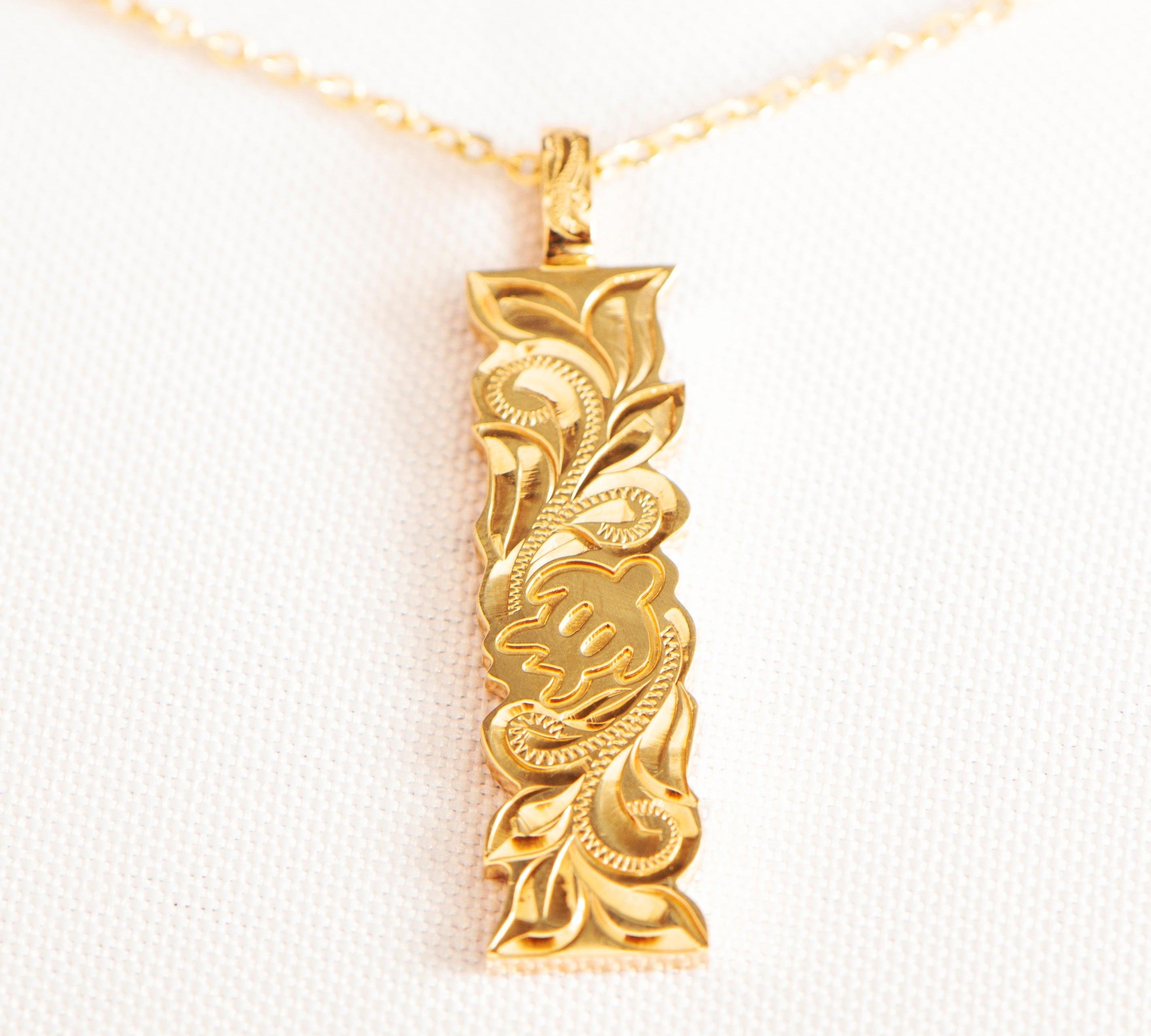 Honu Scroll Bar Pendant Pendant Island by Koa Nani 