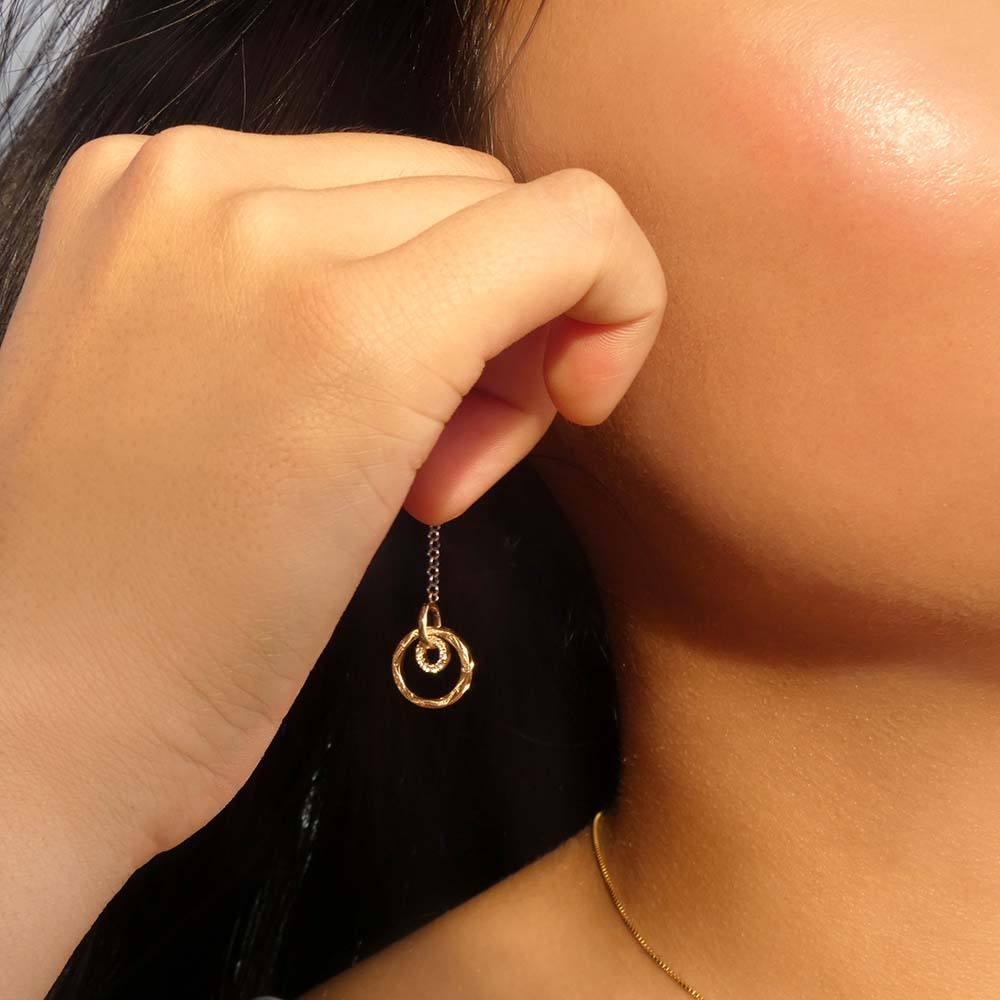 Infinity Scroll Dangle Earrings Earrings Island by Koa Nani 
