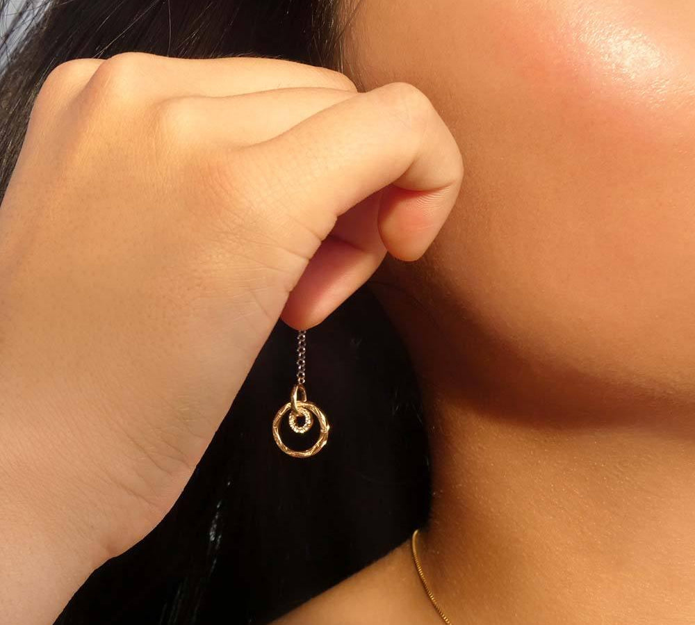 Infinity Scroll Dangle Earrings Earrings Island by Koa Nani 