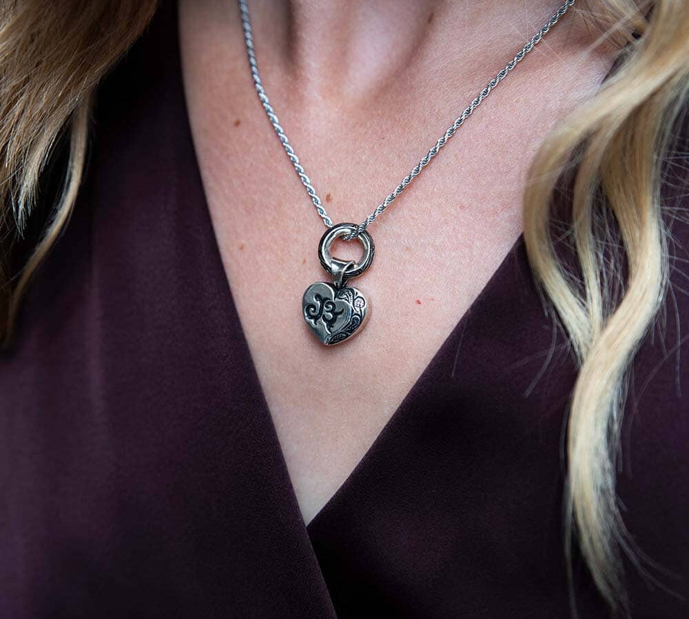 J3 Engraved Heart Pendant Pendant Island by Koa Nani 