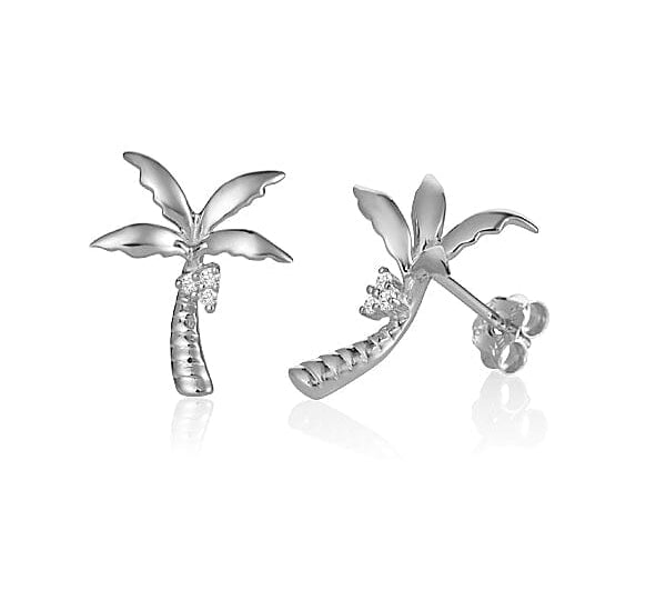 King Palm Tree Earrings Earrings Island by Koa Nani Silver 