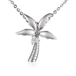 The picture shows a large 925 sterling silver king palm tree pendant.