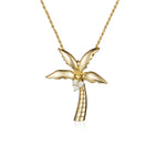King Palm Tree Pendant Pendant Island by Koa Nani Large Rose Gold 