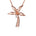 In this photo there is a large rose gold king palm tree pendant with three diamond coconuts.