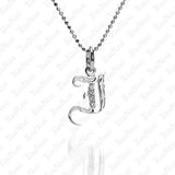 The picture shows a 14K white gold Koa Nani I initial pendant.