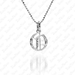 The picture shows a 14K white gold Koa Nani O initial pendant.