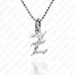 The picture shows a 14K white gold Koa Nani Z initial pendant.