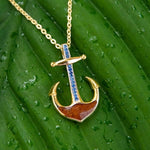 Koa Wood Anchor Pendant Pendant Island by Koa Nani 