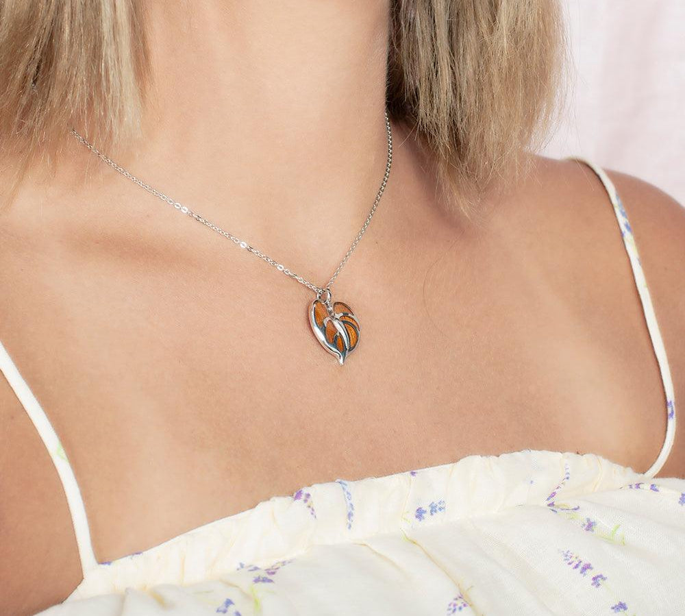 Koa Wood Anthurium Pendant Pendant Island by Koa Nani 