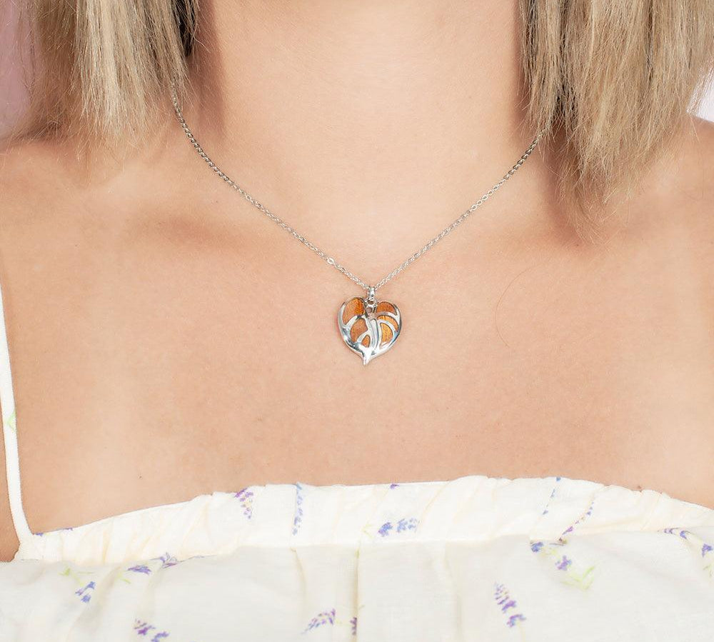 Koa Wood Anthurium Pendant Pendant Island by Koa Nani 