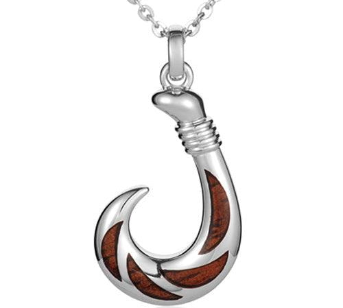 Koa Wood Atlantis Fishhook Pendant Pendant Island by Koa Nani 